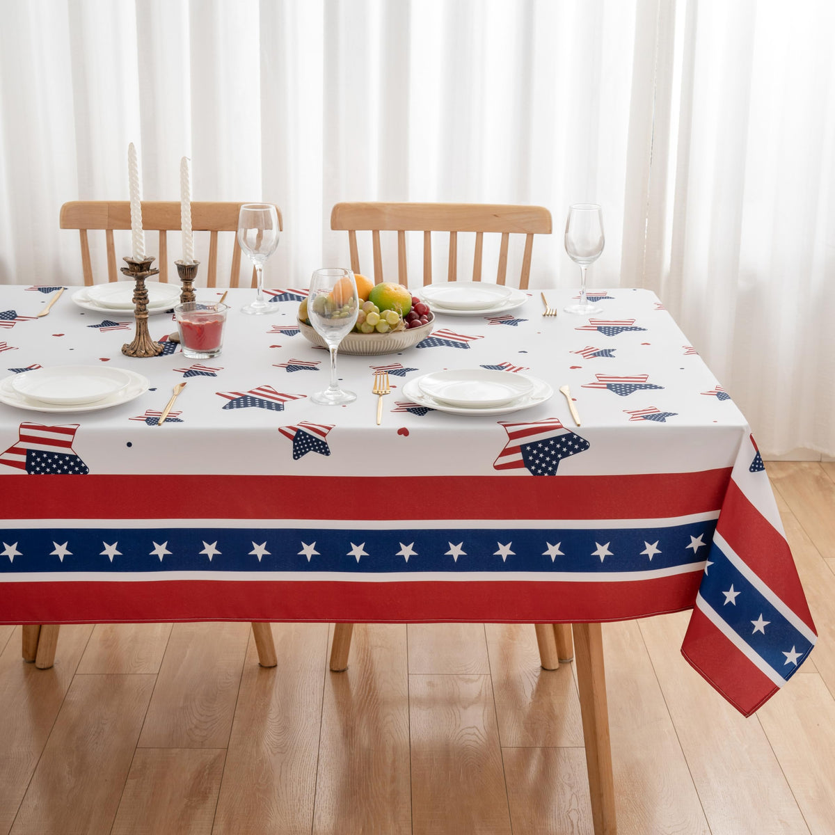 Red Brown Plaid Winter Rectangle Tablecloth - 60 x 120 Inch Oblong Polyester Checkered Gingham Christmas Table Cover Reusable Water Resistant for Fall/Autumn Thanksgiving Holiday Kitchen Dining