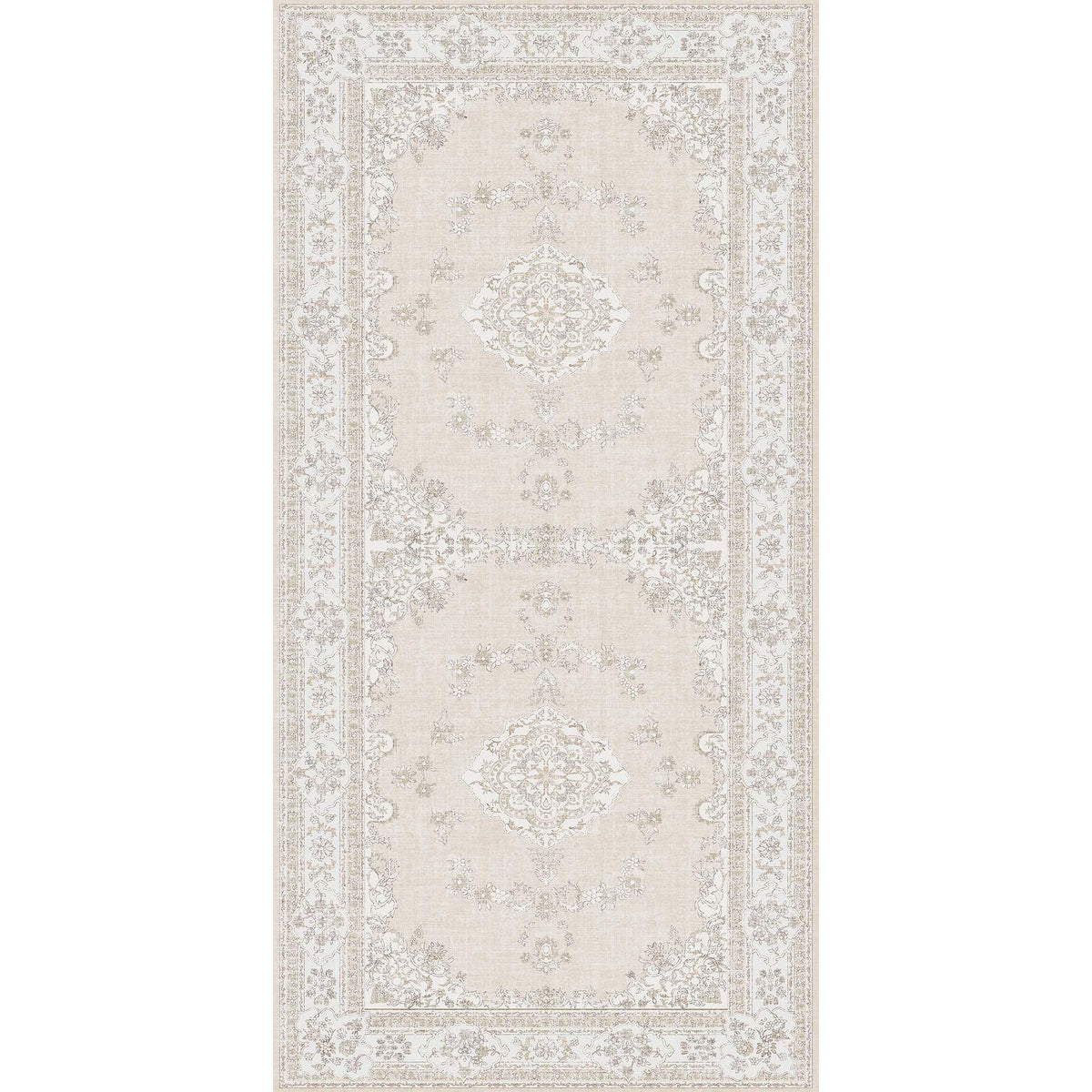 Soft Pink Rug for Girls Room: 5x8 Vintage Washable Carpet Bedroom Nursery