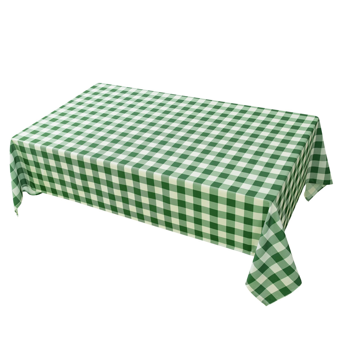 Waterproof Checkered Tablecloth Fabric - Rectangle 58x84 Inch Classic Gingham Buffalo Plaid Table Cloth for Indoor/Outdoor Use - Washable Table Cover for Kitchen, BBQs, and Parties