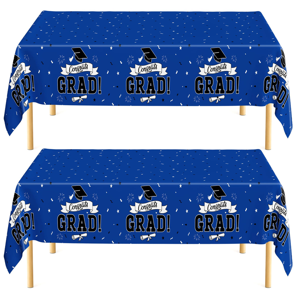 QZYL 4 Packs White Plastic Tablecloth, Large Sturdy Disposable Table Cloth