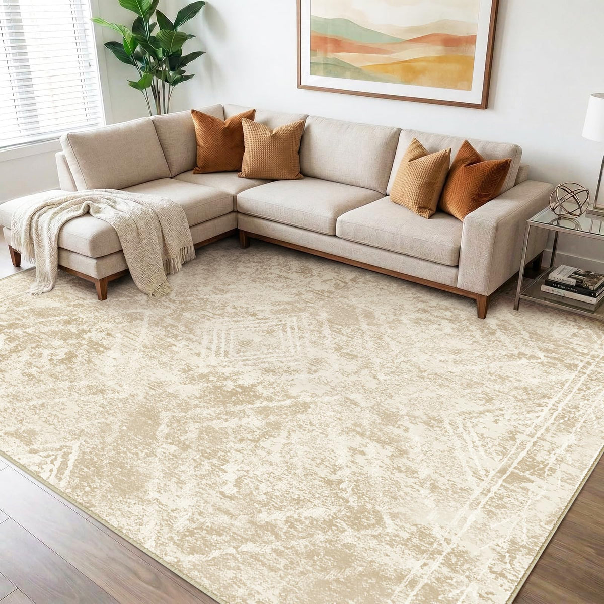 BESTSWEETIE 5'x7' Washable Area Rug for Living Room Bedroom Black