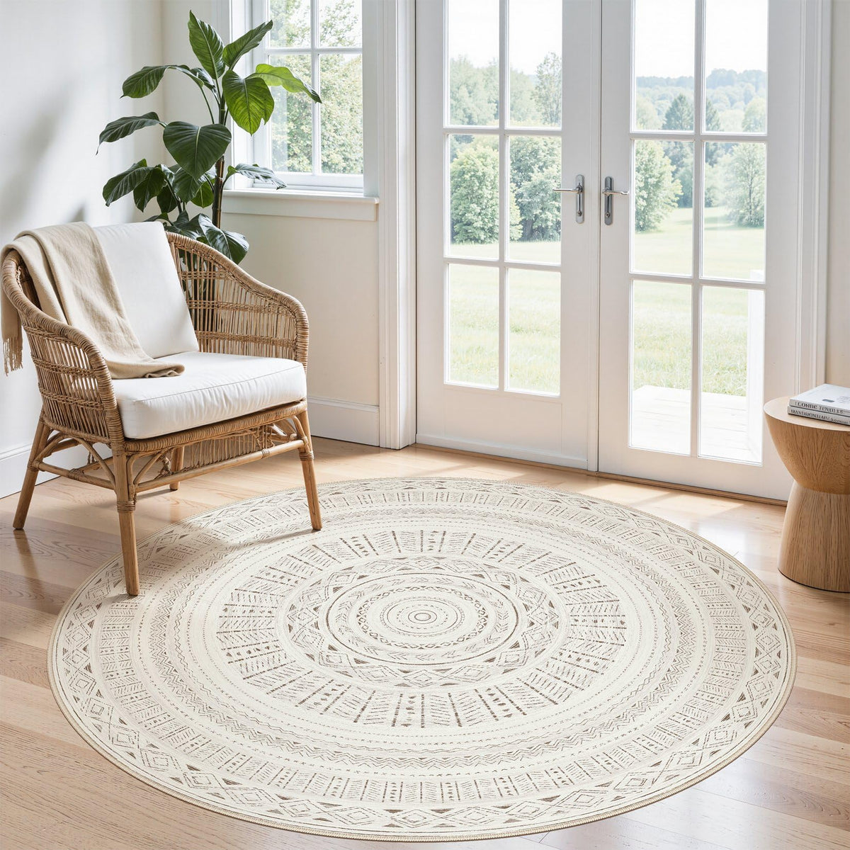 cotiled Boho 5x7 Area Rugs for Living Room: Soft Moroccan Washable Rug