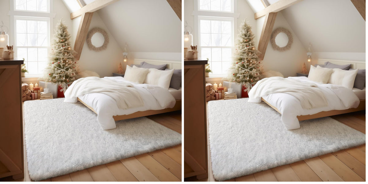 Ophanie Small Rug Upgrade Non Slip Throw Bedside Area Rugs, Fluffy Soft Grey Mini Bedroom Carpet, Affordable Door Entryway Indoor Inside Front Entrance Dog 2x3 Mat, Home Decor Aesthetic, Nursery