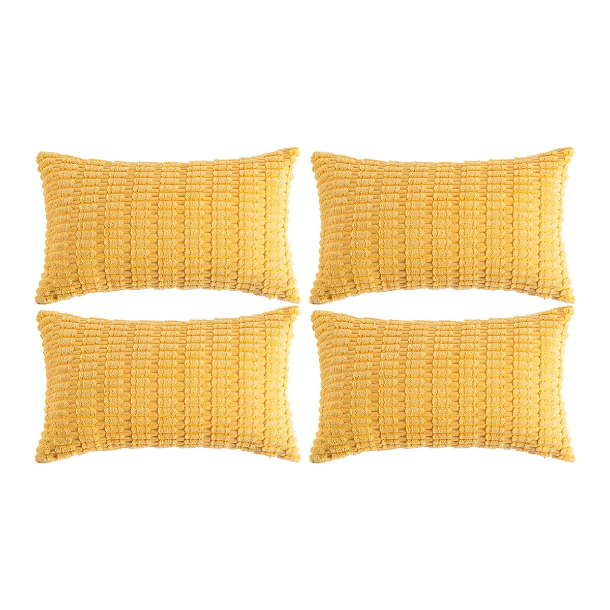 Fancy Homi 4 Packs Decorative Throw Pillow Covers for Living Room Couch Bed, Modern Farmhouse Boho Home Décor Accent Cushion Case, 18" x 18", Neutral