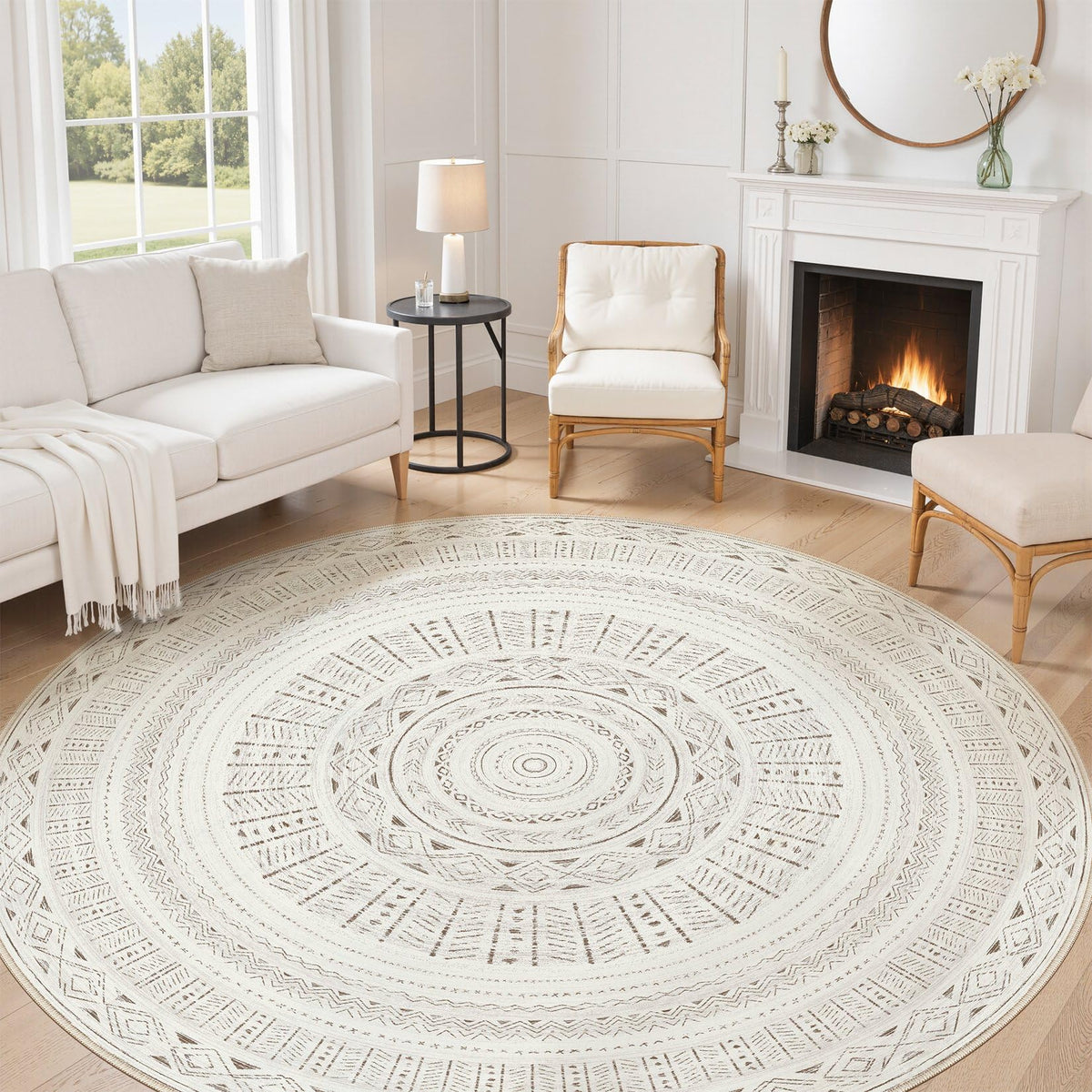 cotiled Boho 5x7 Area Rugs for Living Room: Soft Moroccan Washable Rug