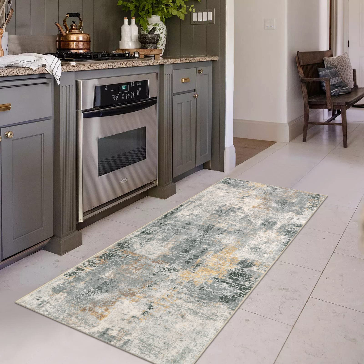 Lahome Modern Abstract Washable 5x7 Area Rugs for Living Room, Colorful Soft Bedroom Rug Low Pile Non Slip,Stain Resistance Dining Room Carpet for Nursery Office Entrance Home Office Decor