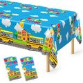 QZYL 4 Packs White Plastic Tablecloth, Large Sturdy Disposable Table Cloth