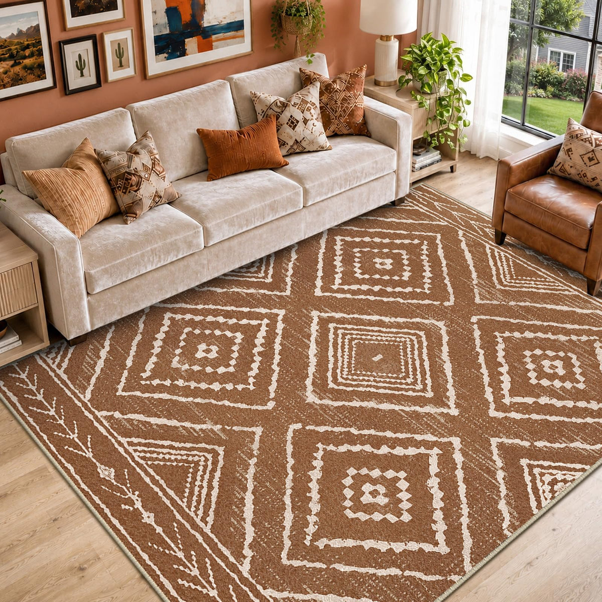 BESTSWEETIE 5'x7' Washable Area Rug for Living Room Bedroom Black