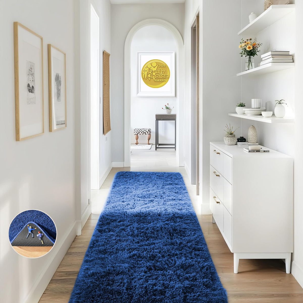 Ophanie Area Rugs for Bedroom, Christmas Upgrade Non-Slip Ivory Fluffy Soft Shag Living Room Carpet, Indoor Floor 4x6 Fuzzy Shaggy Plush Nursery Rug for Kids Dorm Decor with Over 99 pcs Pile fibers