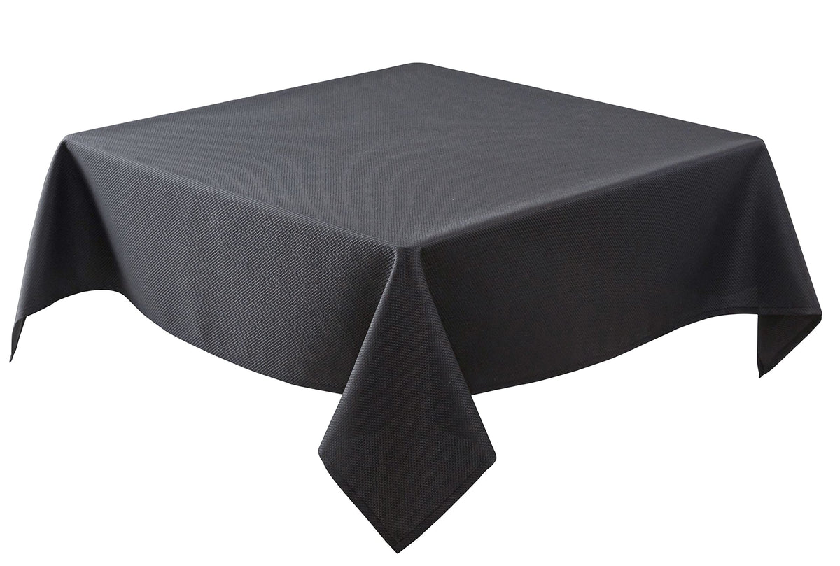 Textured Square Tablecloth-Fabric Spillproof Table Cloths-Natural 54x54"