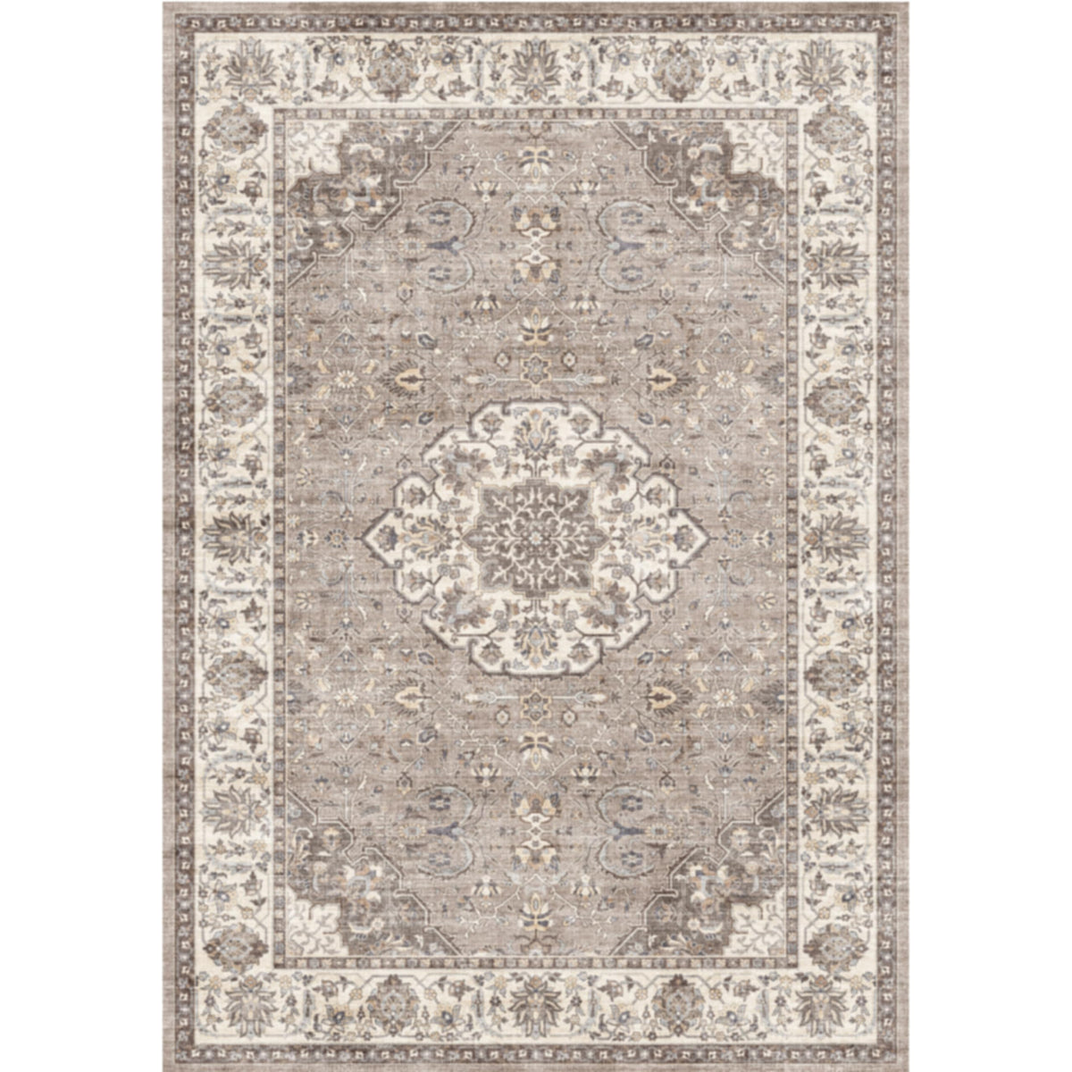 Hallway Washable Runner Rug - 2x10 Kitchen Rugs Entryway Rug Runner Vintage Soft Floor Mat Non Slip Indoor Farmhouse Carpet for Bathroom Living Room Bedroom (2 X 10, Beige)