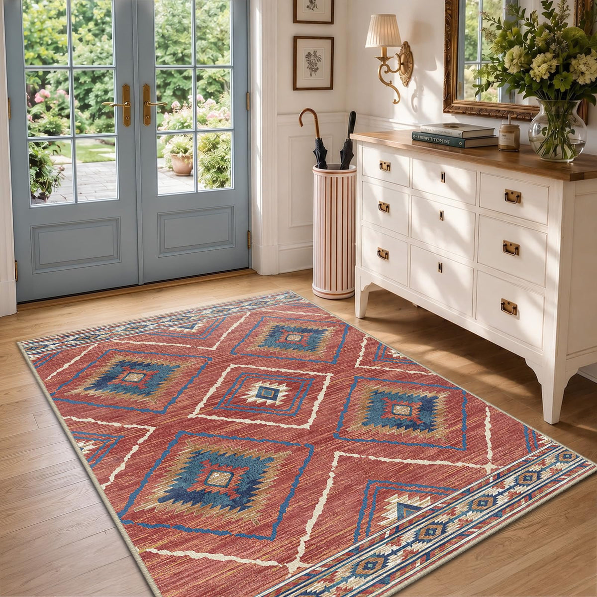 BESTSWEETIE 5'x7' Washable Area Rug for Living Room Bedroom Black