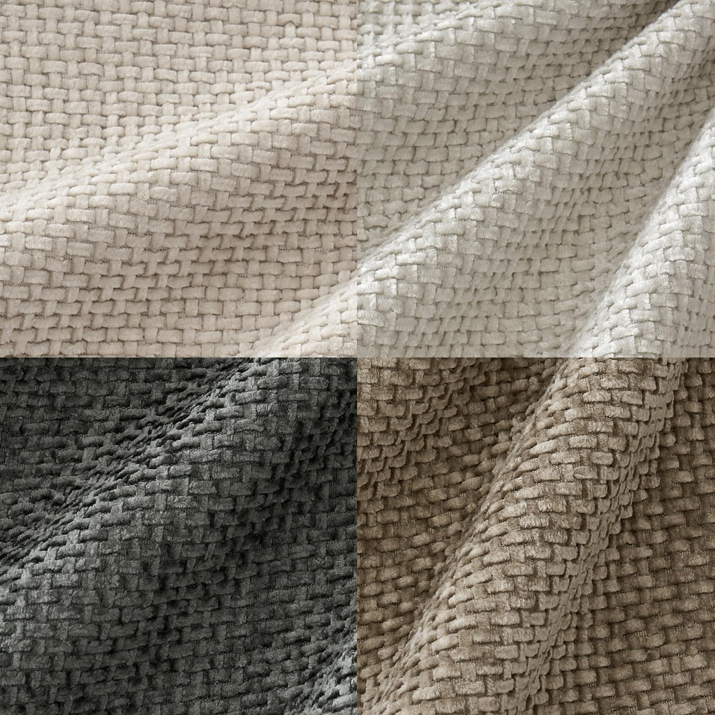 MIULEE Soft Decorative Chenille Pillow Covers Neutral 18x18 Pack of 4