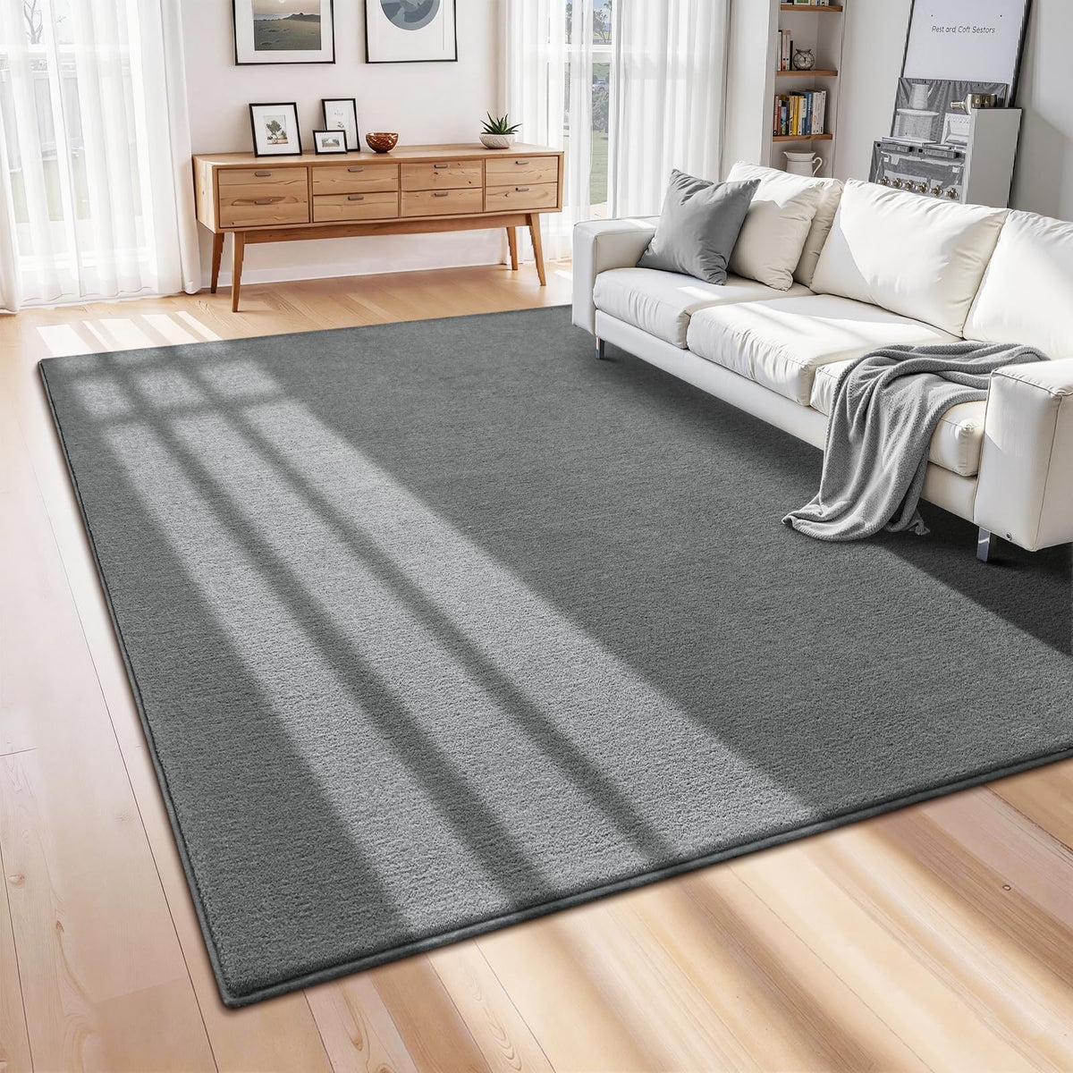 ISEAU 4x6 Soft Area Rug for Bedroom, Washable and Non-Slip, Purple