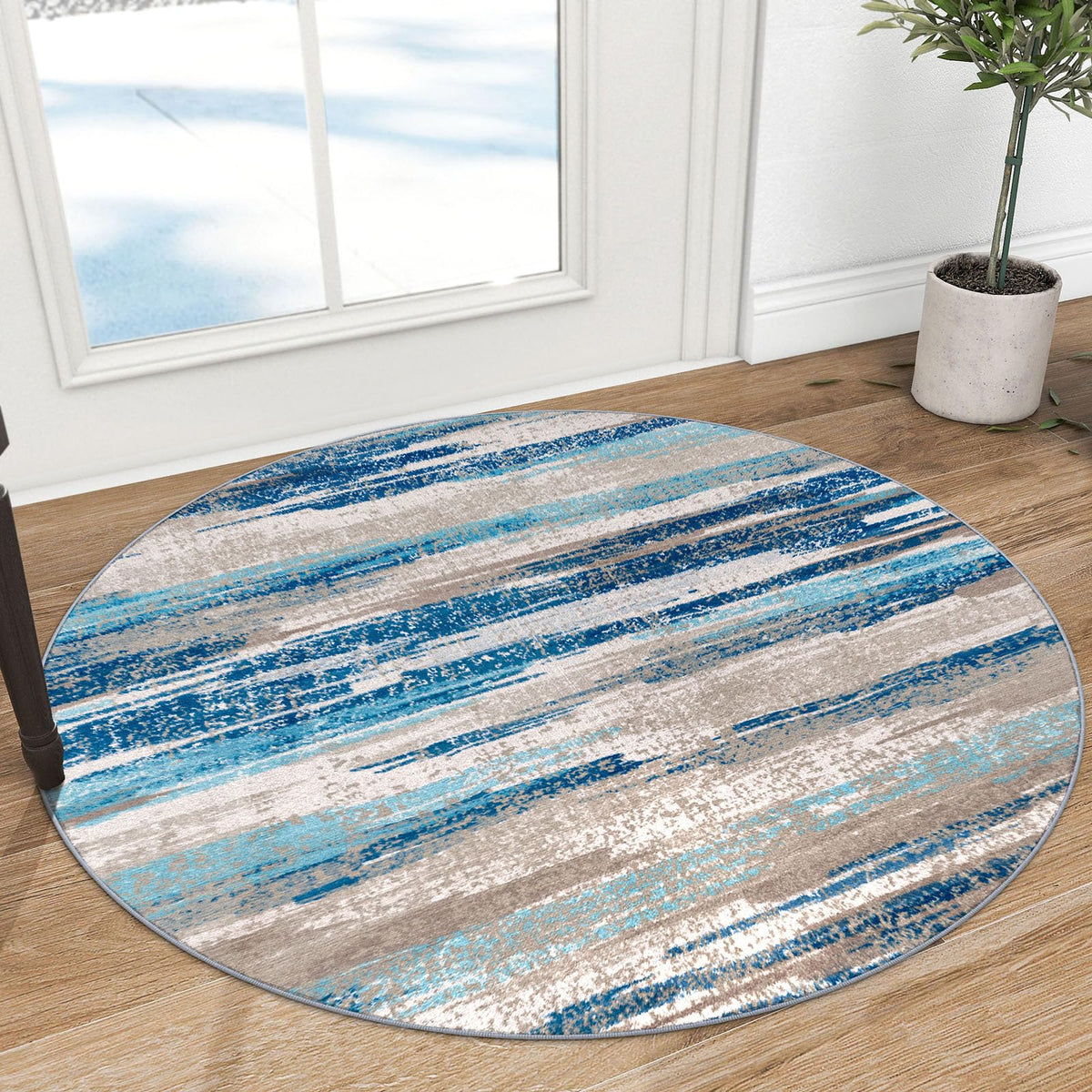 Lansny Abstract 2x3 Area Rug Small Washable Entryway Rug Non Slip Door Mat