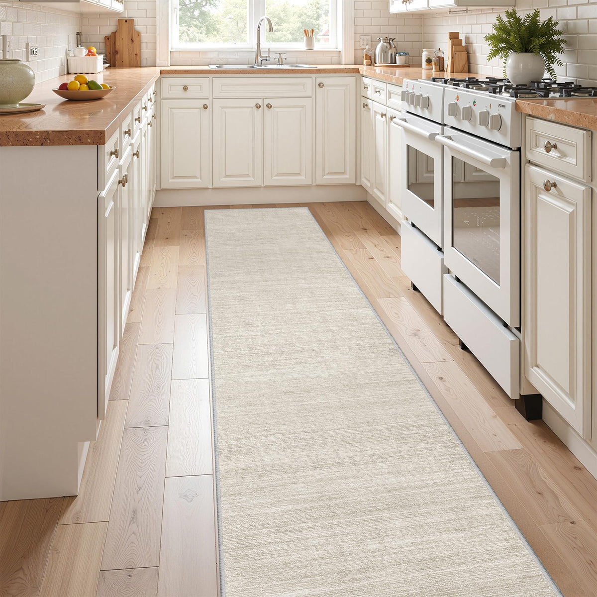 Valenrug Washable Rugs 5x7, Non Slip Large Area Rugs for Living Room, Beige