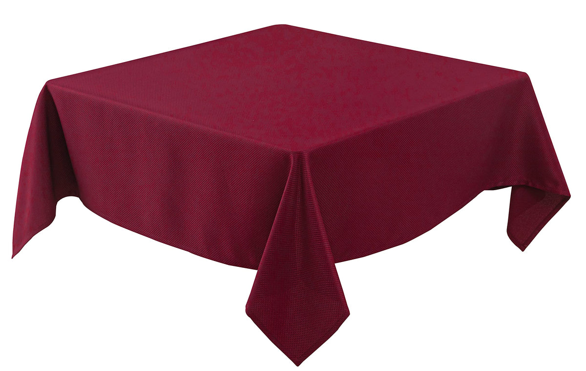 Textured Square Tablecloth-Fabric Spillproof Table Cloths-Natural 54x54"