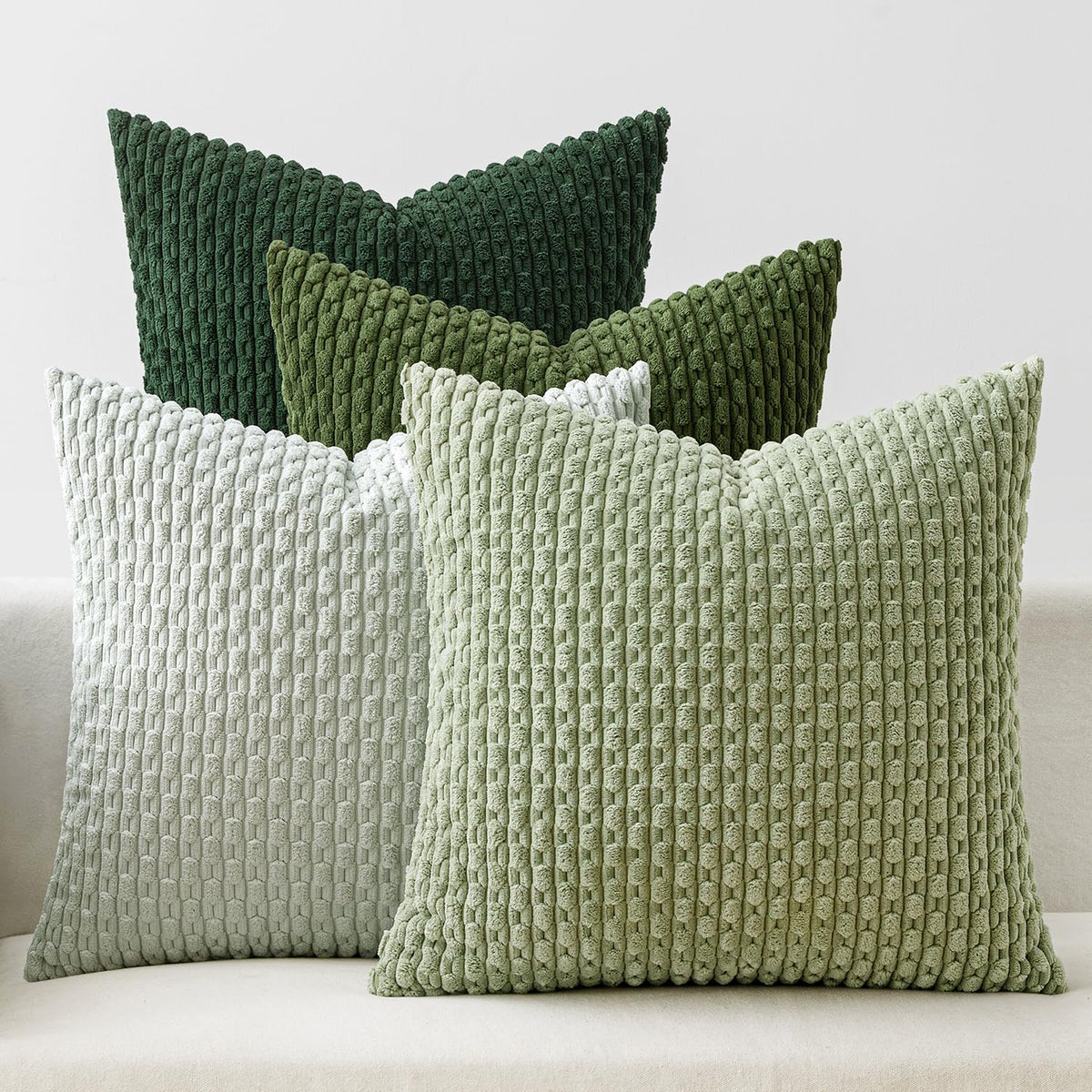 MIULEE Fall Burnt Orange Decorative Throw Pillow Covers 18x18 Set of 4