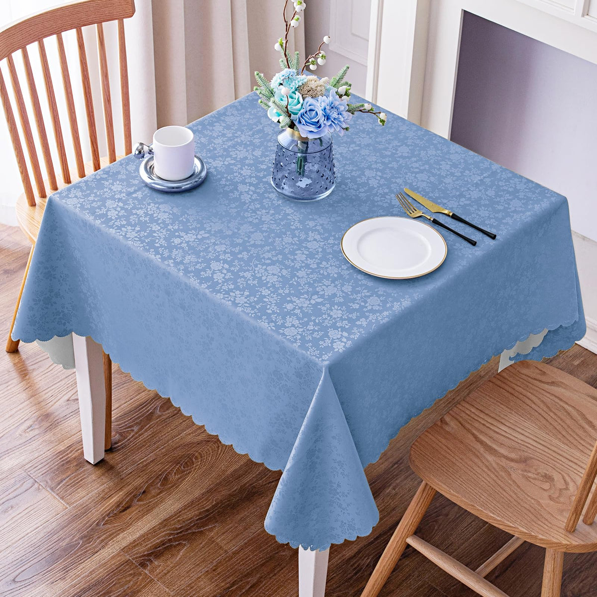 Smiry Rectangle Waterproof Heavy Duty Vinyl Tablecloths, 60 x 84 Inch