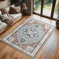 Lofus 5x7 Area Rugs for Living Room Bedroom, Soft Boho Carpet Floral Brown