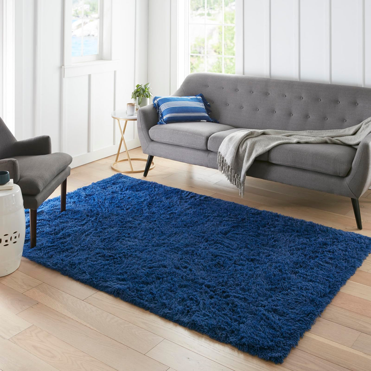 Ophanie Area Rugs for Living Room Bedroom, Washable Non-Slip Fluffy Soft Grey Shag Carpet, Indoor Floor Gray 4x6 Fuzzy Shaggy Living Room Plush Rug for Kids Home Dorm Decor Aesthetic