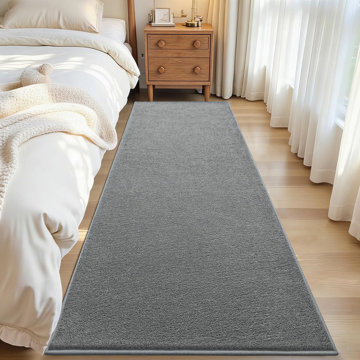 ISEAU 4x6 Soft Area Rug for Bedroom, Washable and Non-Slip, Purple