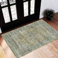 CHAMPLANT 6'x9' Washable Vintage Area Rug Boho Chic Medallion Distressed Design Non-Shedding Easy Care Ideal for High Traffic Areas in Living Room Bedroom Kitchen Office Large Carpet