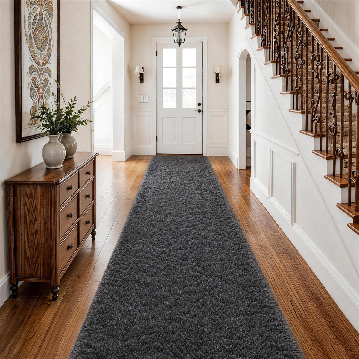 Ophanie Small Rug Upgrade Non Slip Throw Bedside Area Rugs, Fluffy Soft Grey Mini Bedroom Carpet, Affordable Door Entryway Indoor Inside Front Entrance Dog 2x3 Mat, Home Decor Aesthetic, Nursery