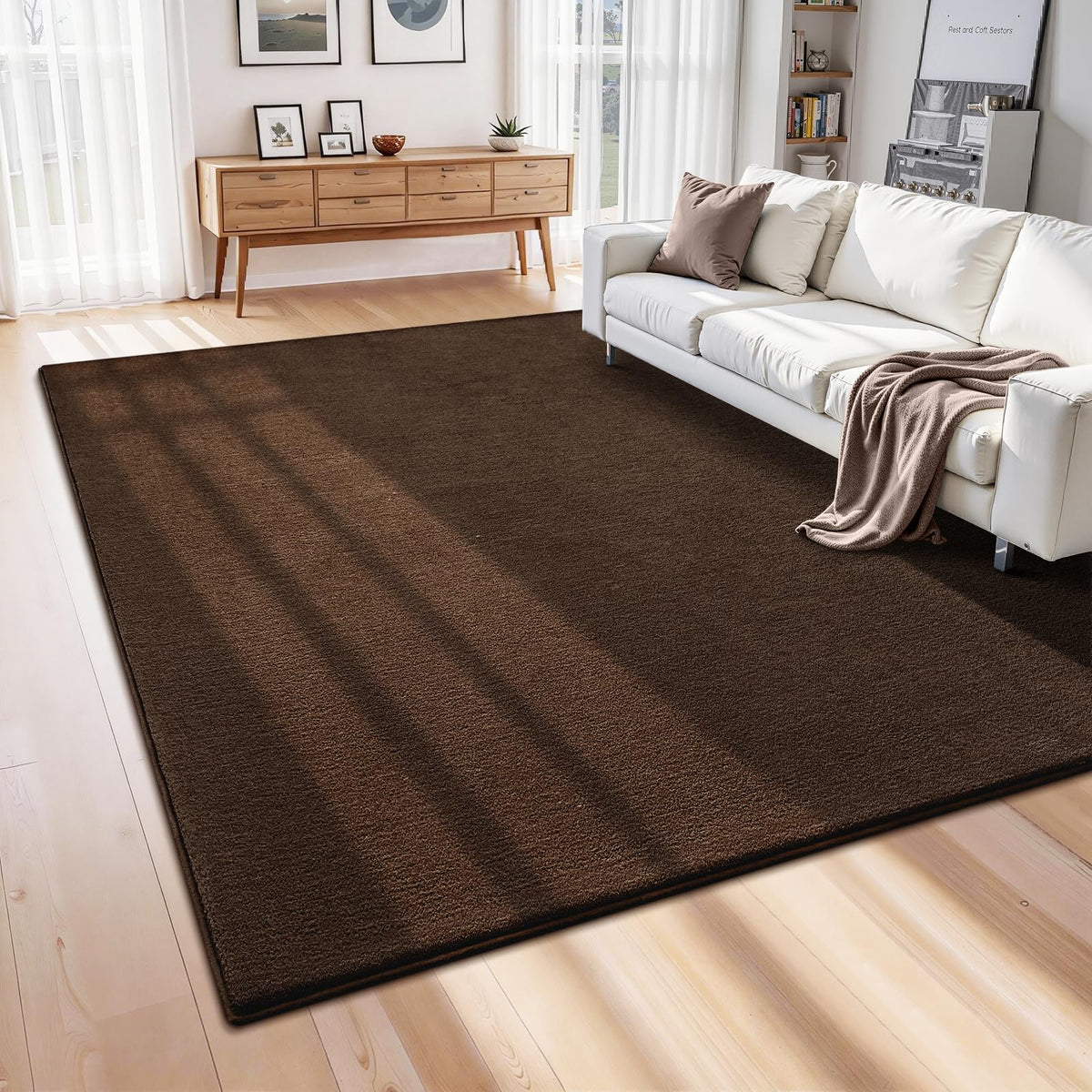 ISEAU 4x6 Soft Area Rug for Bedroom, Washable and Non-Slip, Purple
