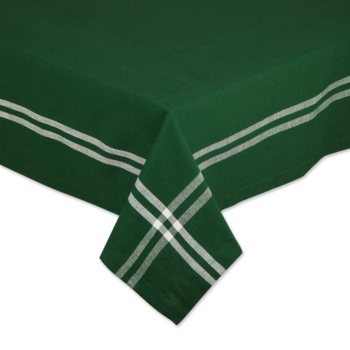 DII French Stripe Tabletop Collection Farmhouse Style Dining Table Linen Tablecloth, 60x120, Blue Chambray
