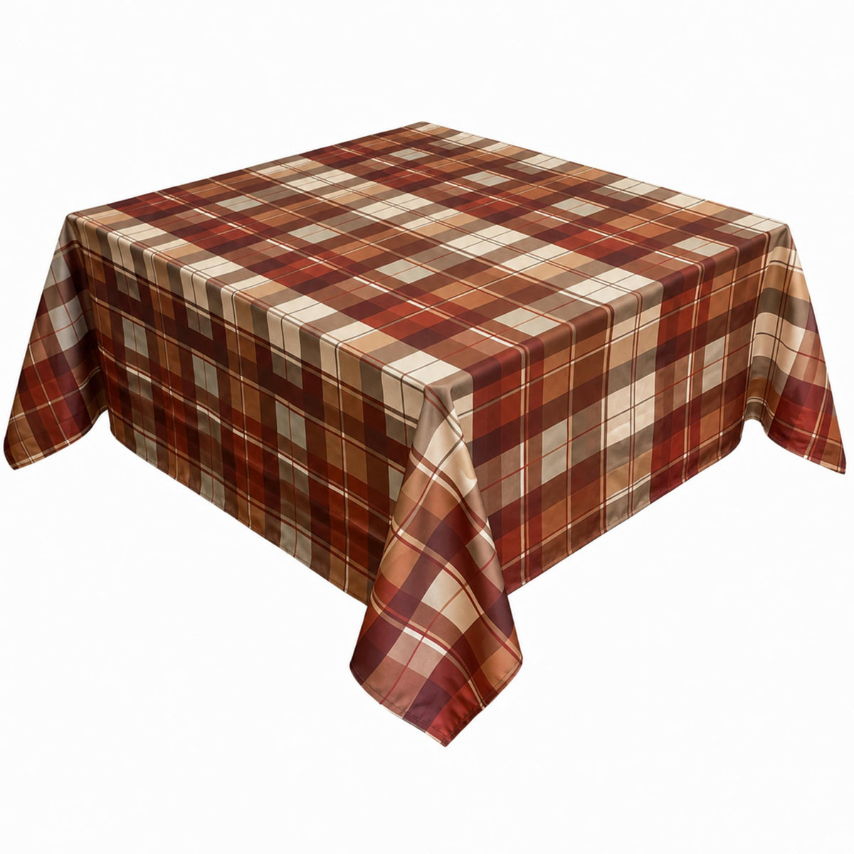 Waterproof Checkered Tablecloth Fabric - Rectangle 58x84 Inch Classic Gingham Buffalo Plaid Table Cloth for Indoor/Outdoor Use - Washable Table Cover for Kitchen, BBQs, and Parties
