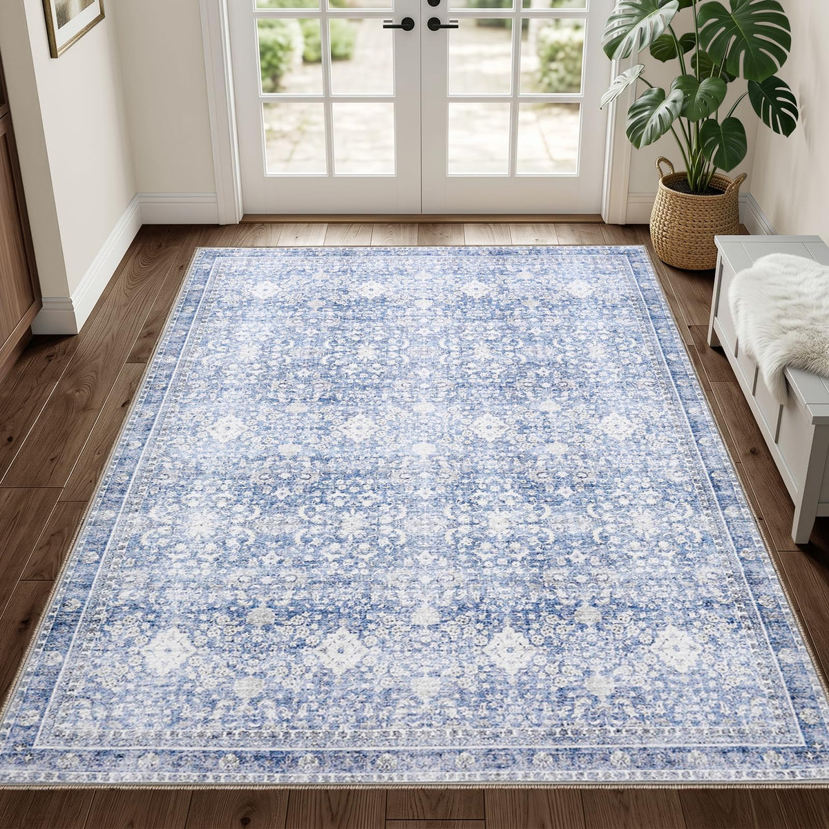 Sasttie 4x6 Area Rugs, Ultra-Soft Washable Rug for Living Room, Beige