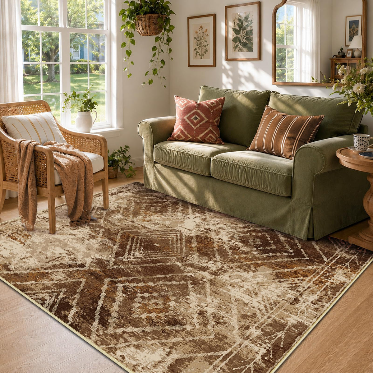 BESTSWEETIE 5'x7' Washable Area Rug for Living Room Bedroom Black