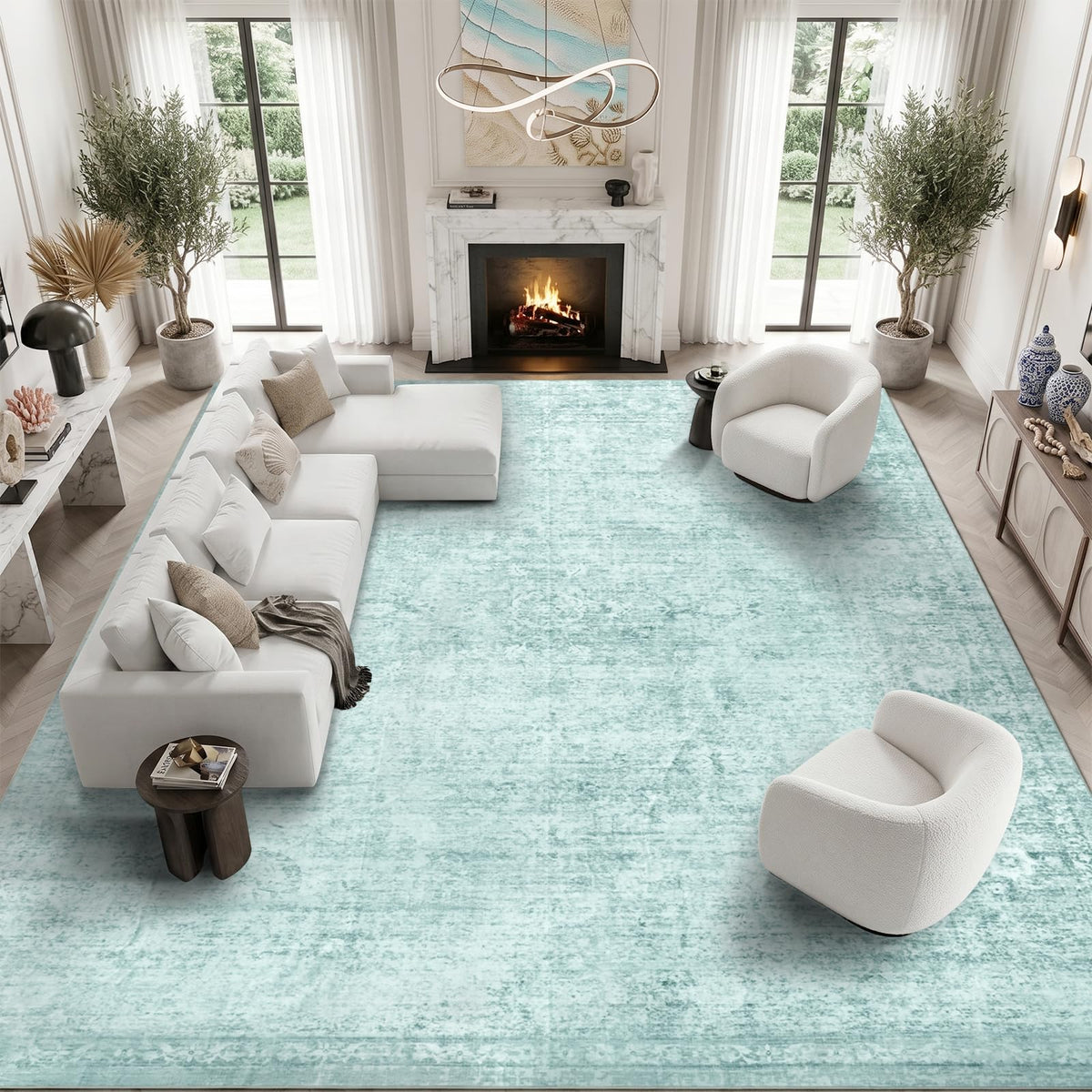 Homemate Washable Rug 8x10 Area Rugs - Vintage Rugs for Living Room