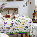 Fall Thanksgiving Double Border Decoration Tablecloth, Turkey & Pumpkin Harvest Tablecloths, Waterproof Table Cover for Dinner Kitchen Party Holiday Decorations Oval 54 x 72 Inch