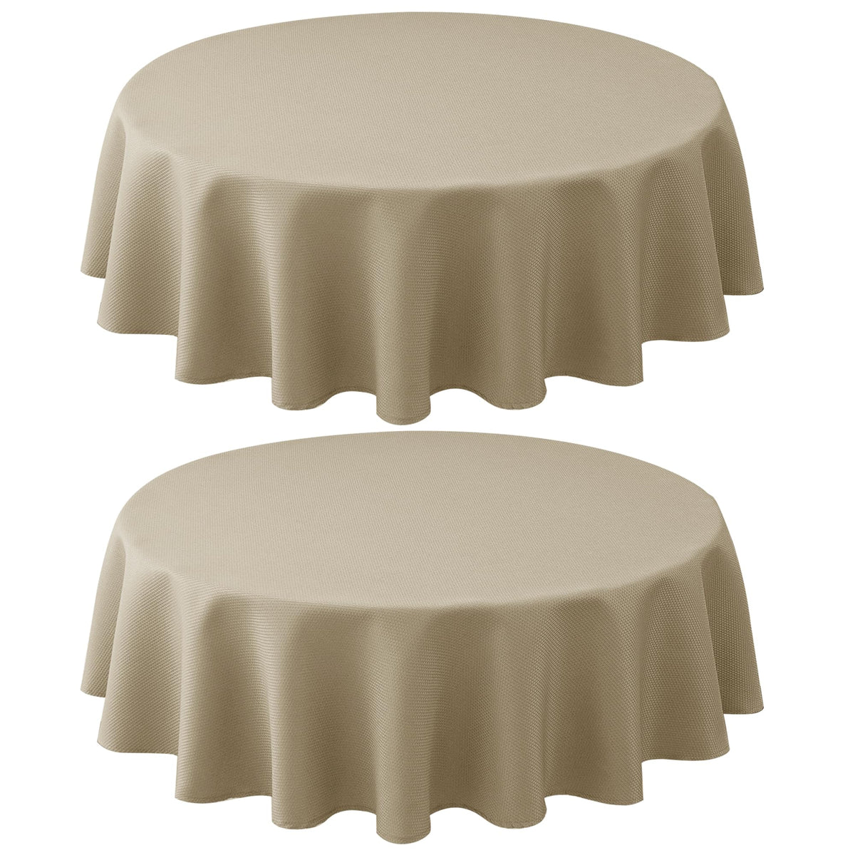 Textured Square Tablecloth-Fabric Spillproof Table Cloths-Natural 54x54"