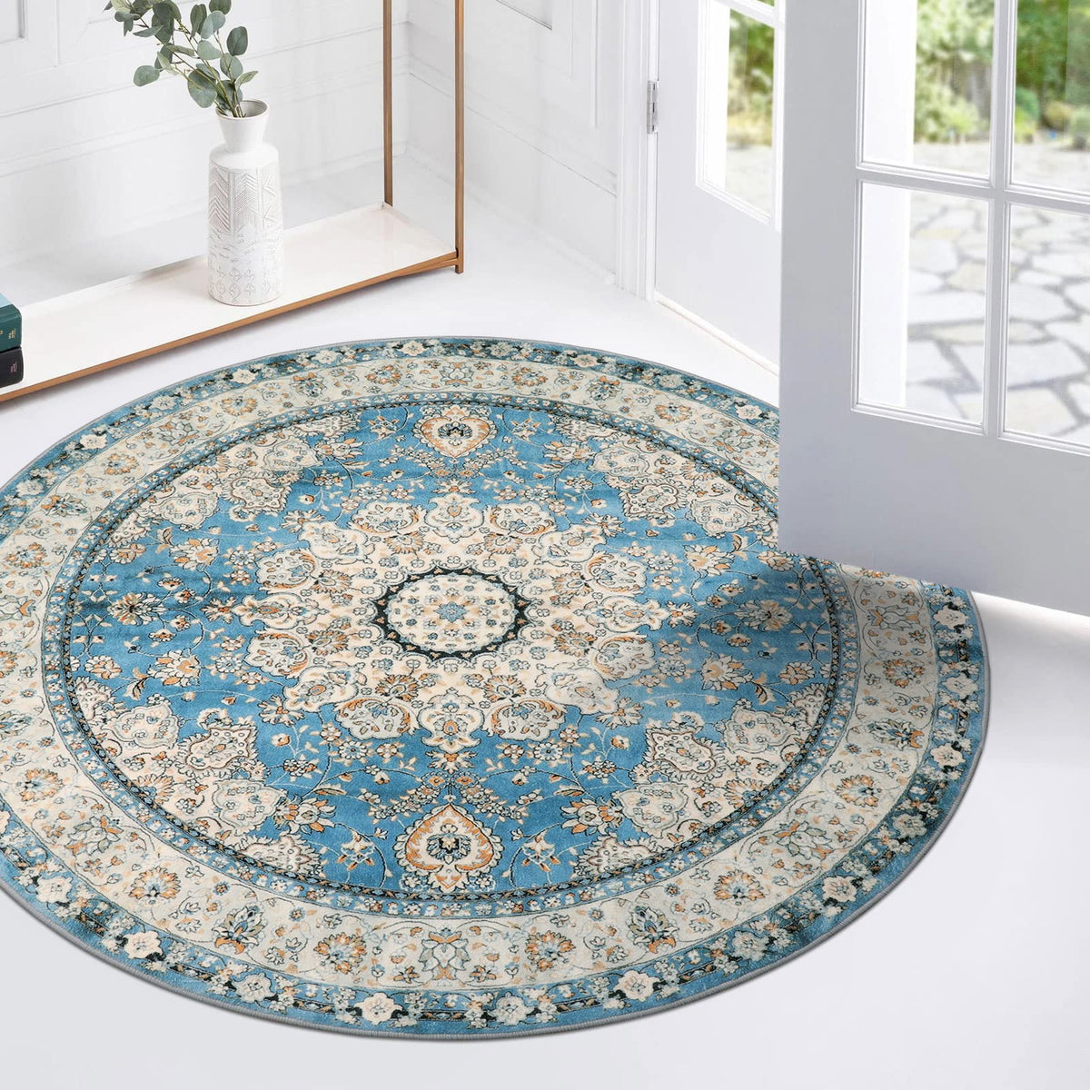 Lahome Felice Boho Tribal 2x3 Washable Small Rugs for Entryway Doormat Indoor Entrance, Throw Rugs with Rubber Backing, Bohemian Soft Non-Slip Bathroom Carpet for Bath Front Door Kitchen Floor