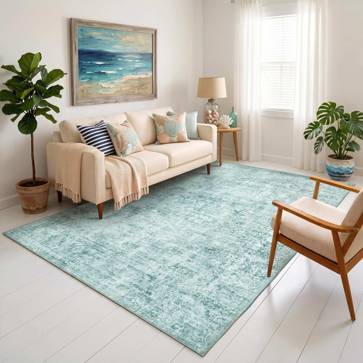 Homemate Washable Rug 8x10 Area Rugs - Vintage Rugs for Living Room