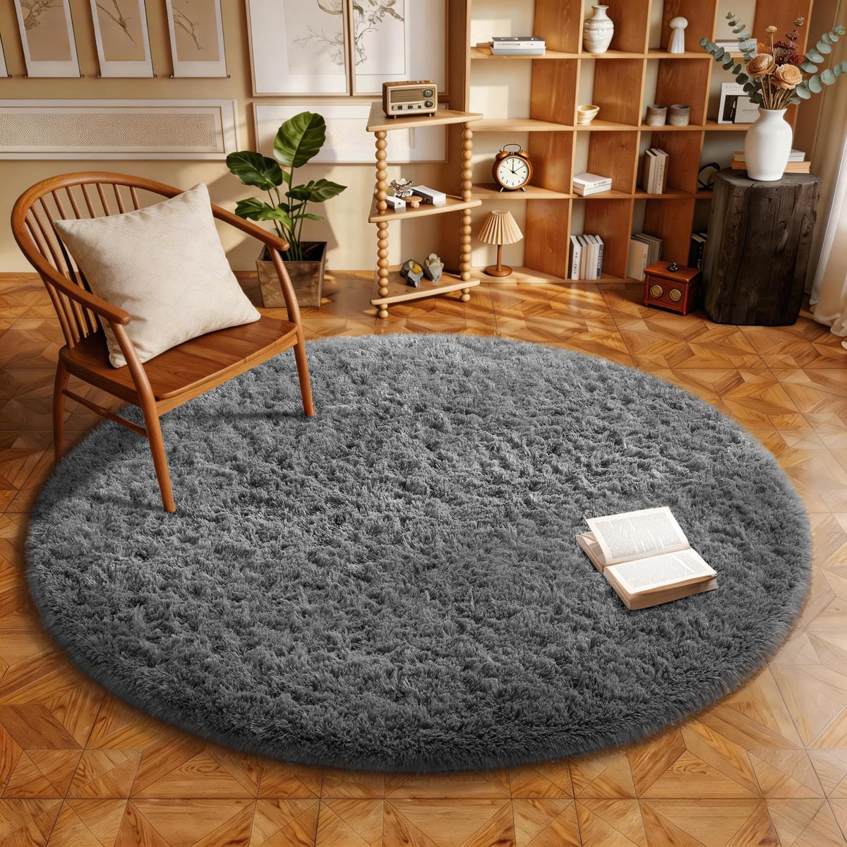 Ophanie Small Rug Upgrade Non Slip Throw Bedside Area Rugs, Fluffy Soft Grey Mini Bedroom Carpet, Affordable Door Entryway Indoor Inside Front Entrance Dog 2x3 Mat, Home Decor Aesthetic, Nursery