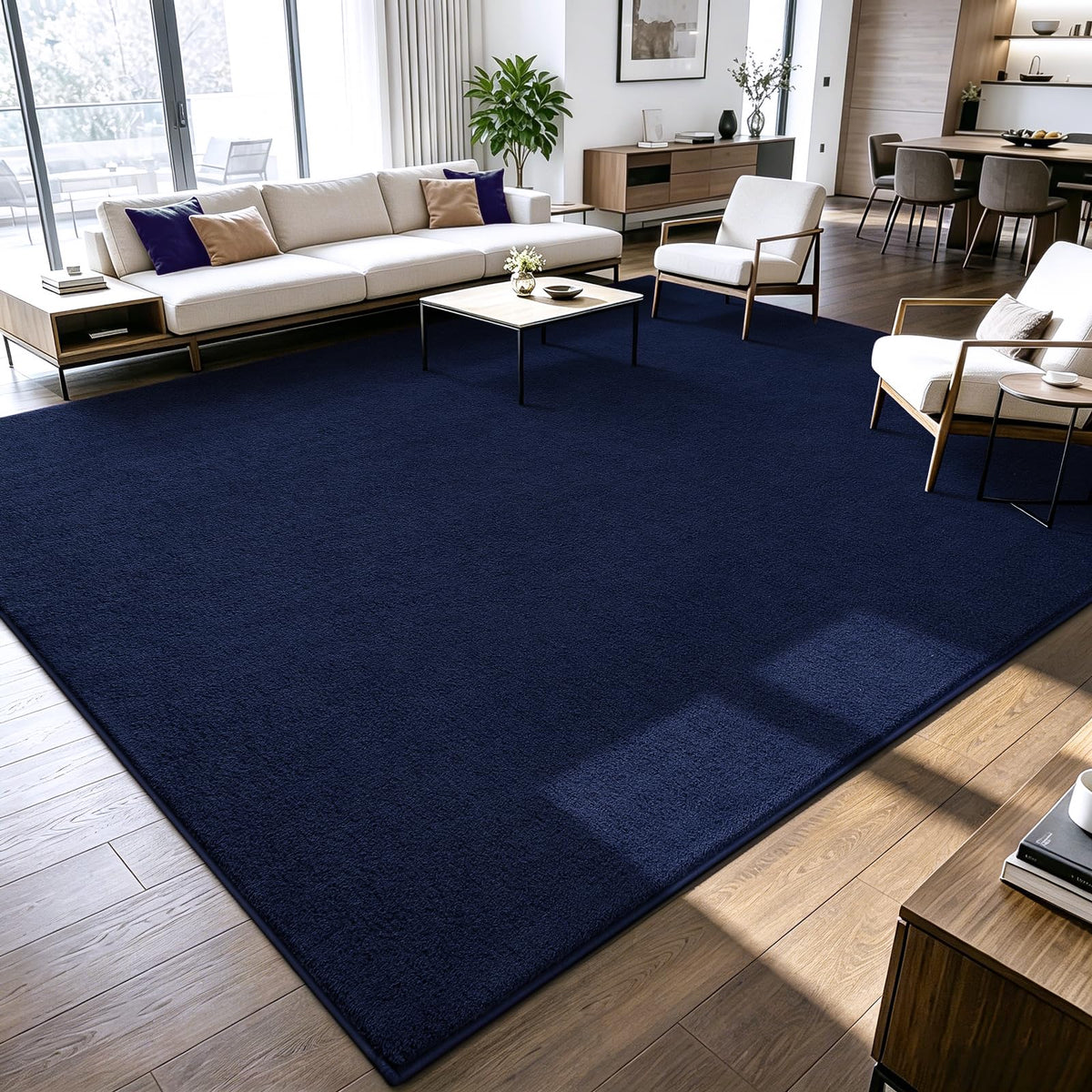 ISEAU 4x6 Soft Area Rug for Bedroom, Washable and Non-Slip, Purple