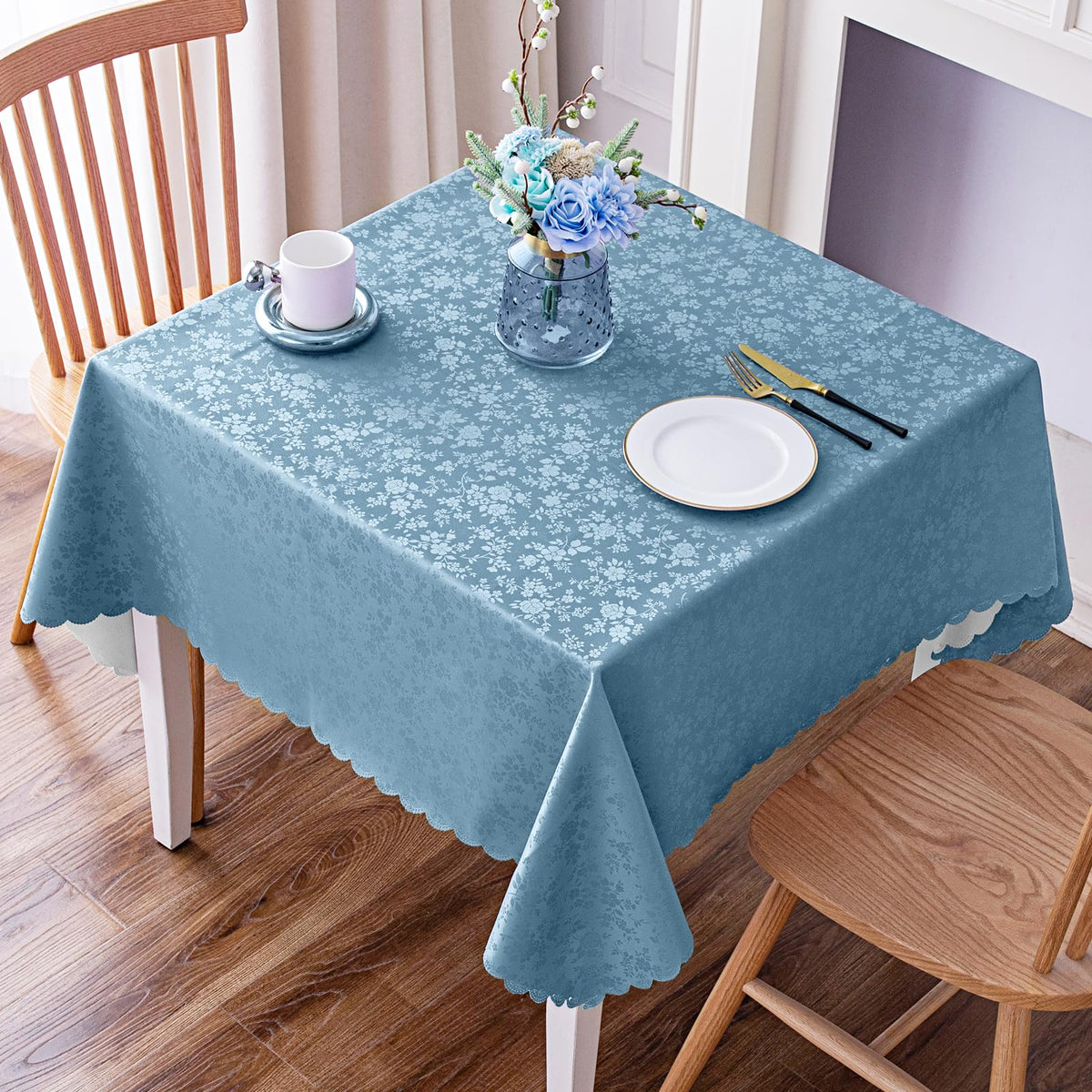Smiry Rectangle Waterproof Heavy Duty Vinyl Tablecloths, 60 x 84 Inch