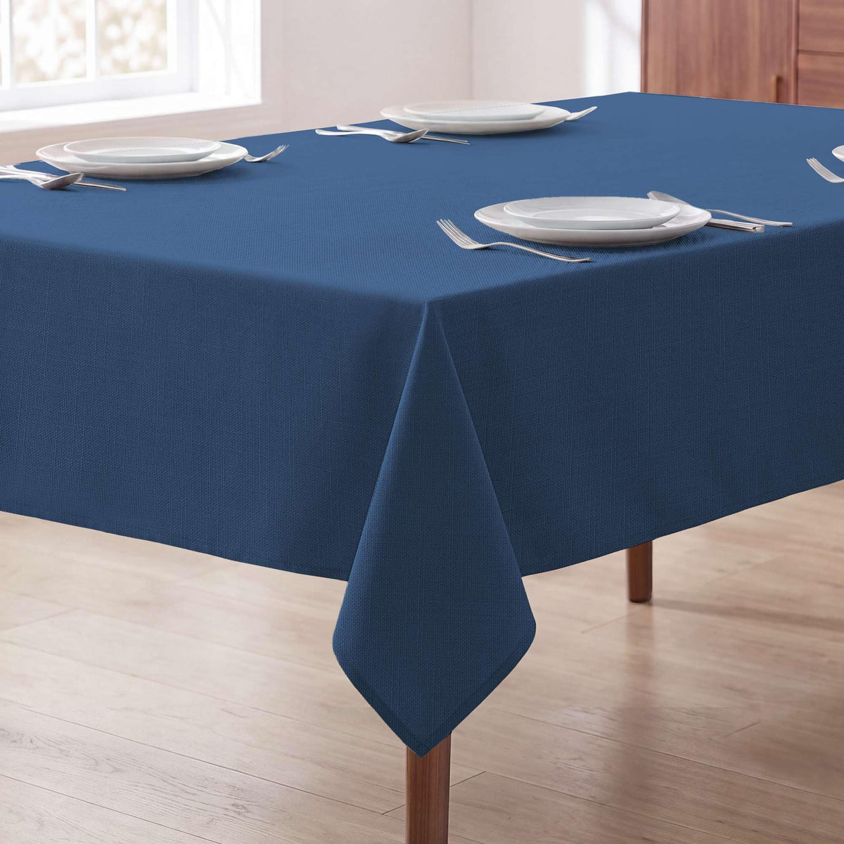 H.VERSAILTEX Linen Textured Table Cloths 60 x 120 Inch Premium Solid Tablecloth Spill-Proof Waterproof Table Cover for Dining Buffet Feature Extra Soft and Thick Fabric Wrinkle Free, Taupe
