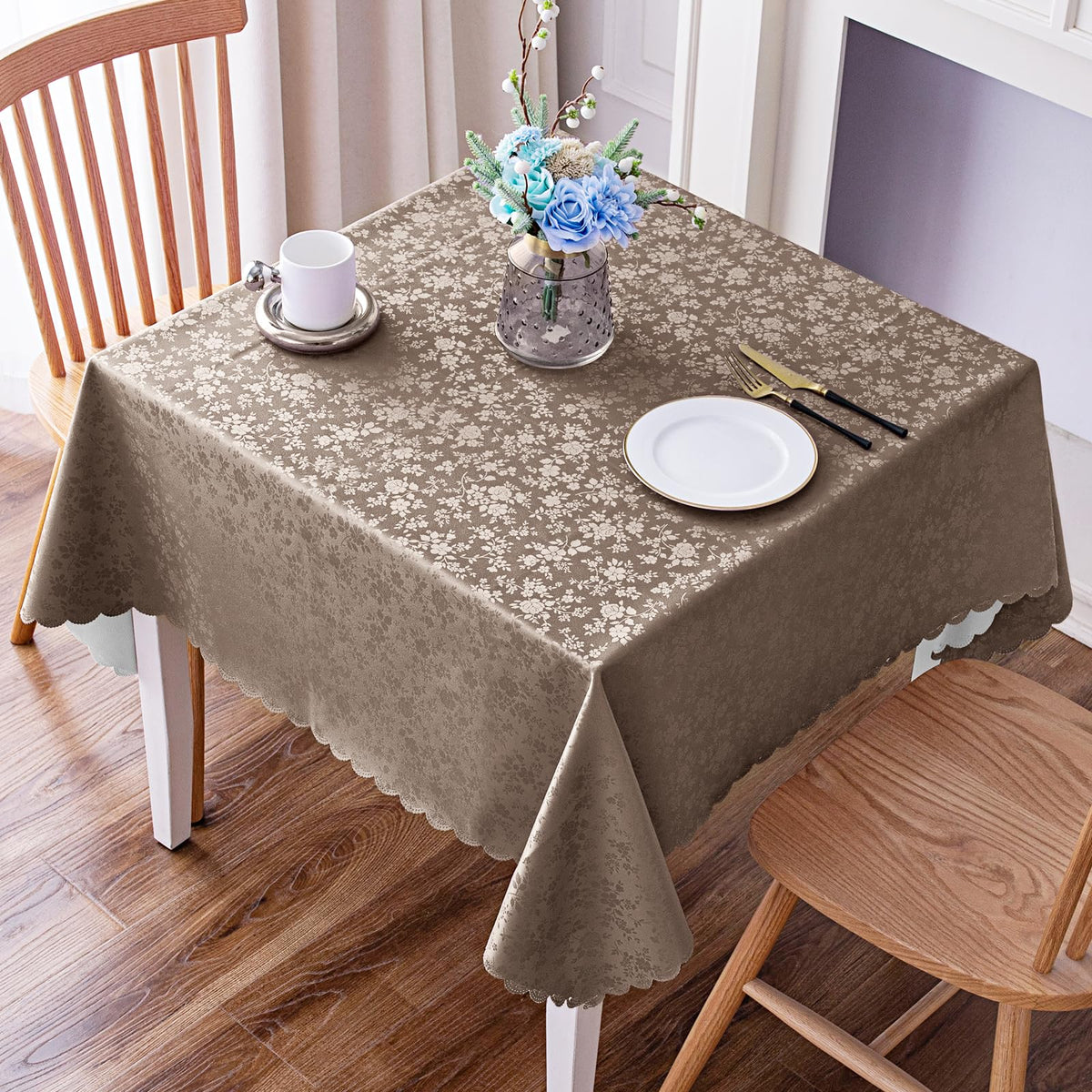 Smiry Rectangle Waterproof Heavy Duty Vinyl Tablecloths, 60 x 84 Inch