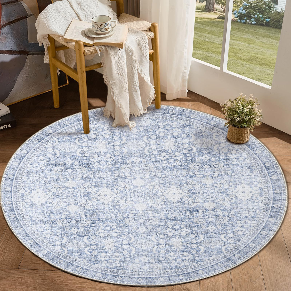 Sasttie 4x6 Area Rugs, Ultra-Soft Washable Rug for Living Room, Beige