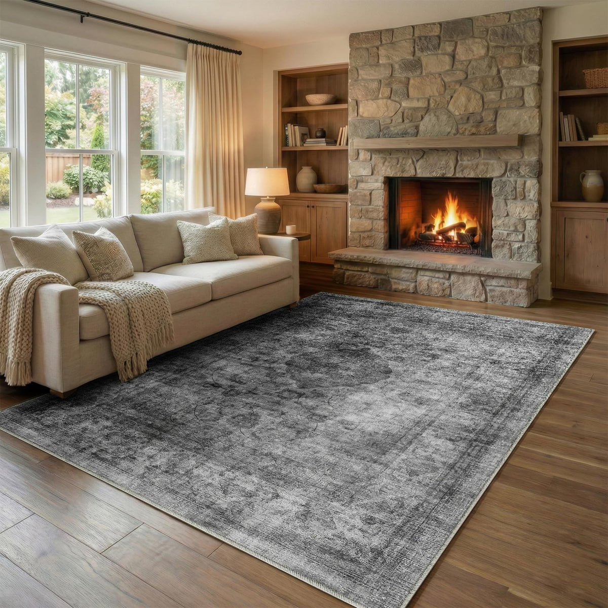 Homemate Washable Rug 8x10 Area Rugs - Vintage Rugs for Living Room