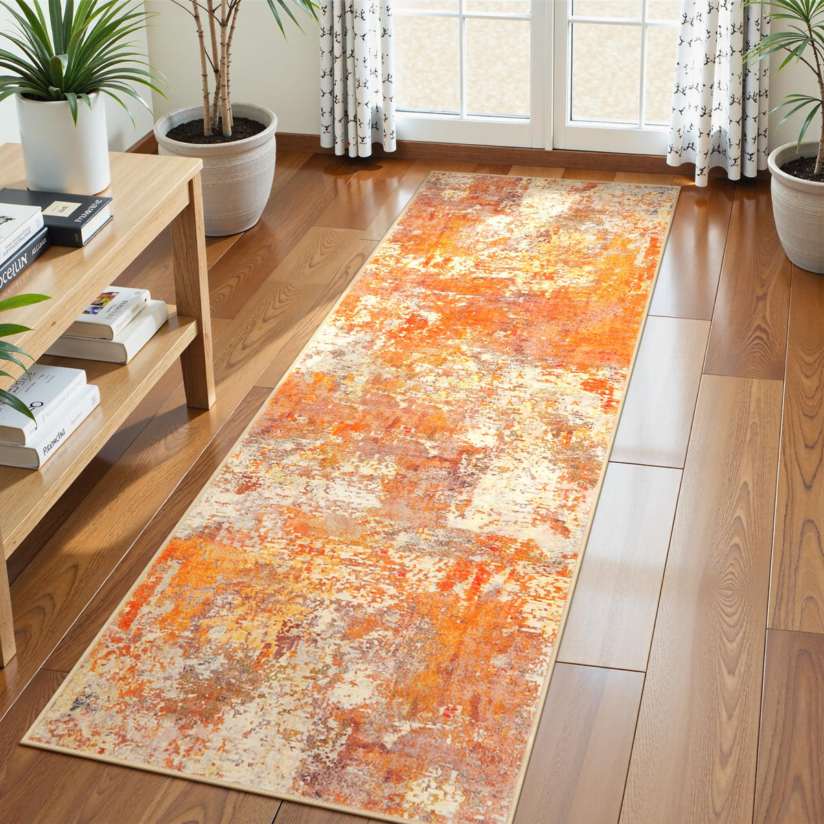 Lahome Modern Abstract Washable 5x7 Area Rugs for Living Room, Colorful Soft Bedroom Rug Low Pile Non Slip,Stain Resistance Dining Room Carpet for Nursery Office Entrance Home Office Decor