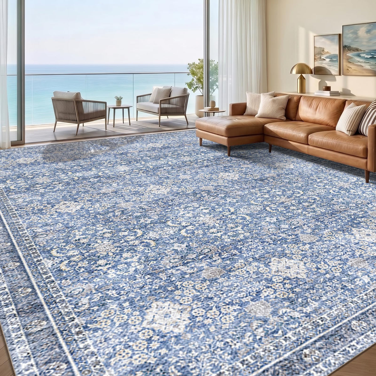 Sasttie 4x6 Area Rugs, Ultra-Soft Washable Rug for Living Room, Beige