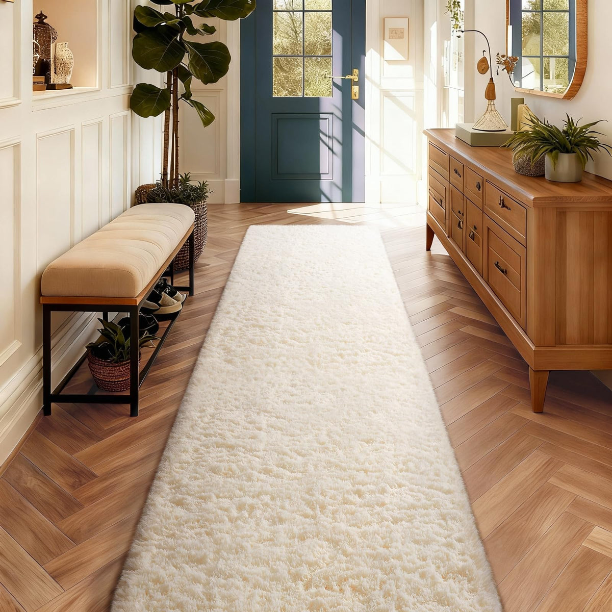 Ophanie Area Rugs for Living Room Bedroom, Washable Non-Slip Fluffy Soft Grey Shag Carpet, Indoor Floor Gray 4x6 Fuzzy Shaggy Living Room Plush Rug for Kids Home Dorm Decor Aesthetic