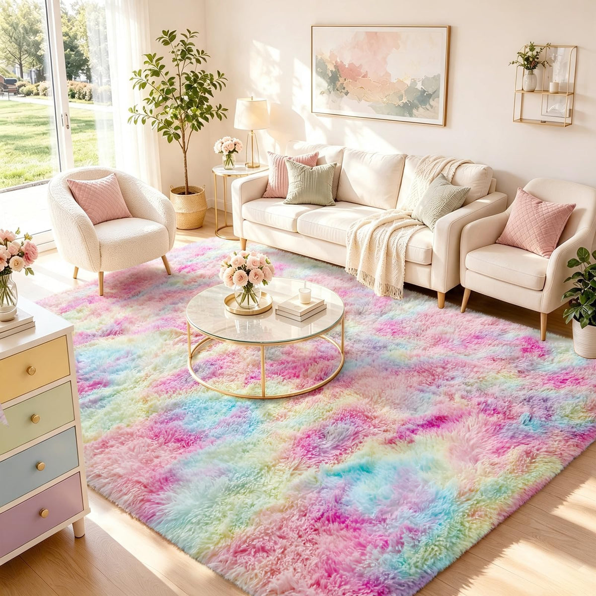 Ophanie Small Rug Upgrade Non Slip Throw Bedside Area Rugs, Fluffy Soft Grey Mini Bedroom Carpet, Affordable Door Entryway Indoor Inside Front Entrance Dog 2x3 Mat, Home Decor Aesthetic, Nursery