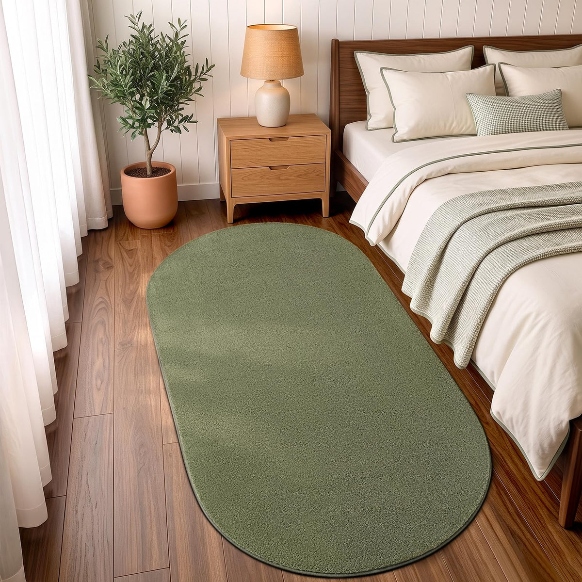 ISEAU 4x6 Soft Area Rug for Bedroom, Washable and Non-Slip, Purple